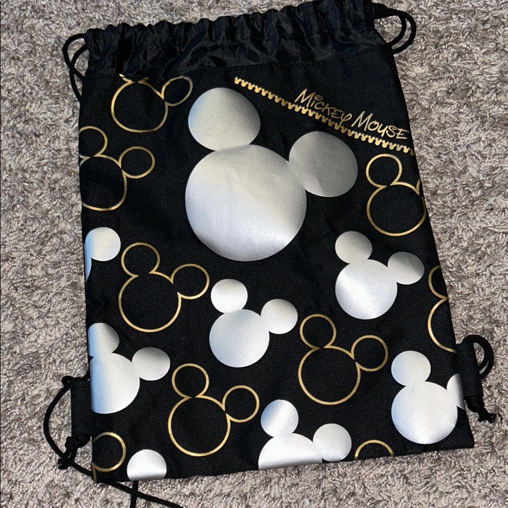 Mickey Mouse drawstring bag metallize gold silver black